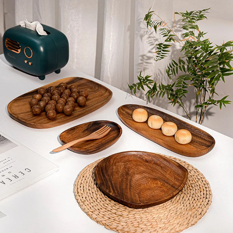 Purilite Select Solid Wood Irregular Oval Serving Tray