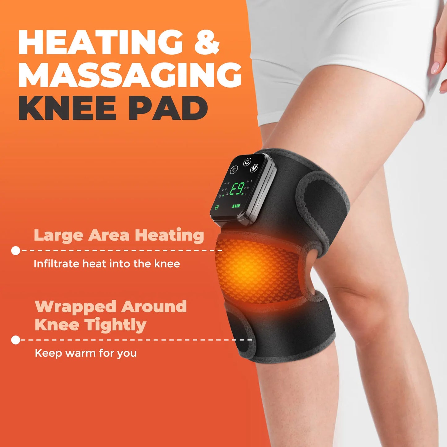 Purilite Select™ Electric Heated Vibration Knee Massage Pad