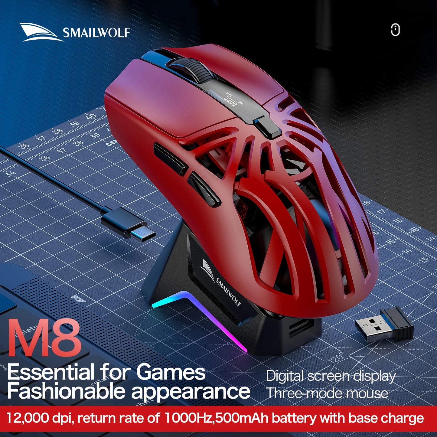 Purilite Select RS8 Tri-Mode Wireless Gaming Mouse