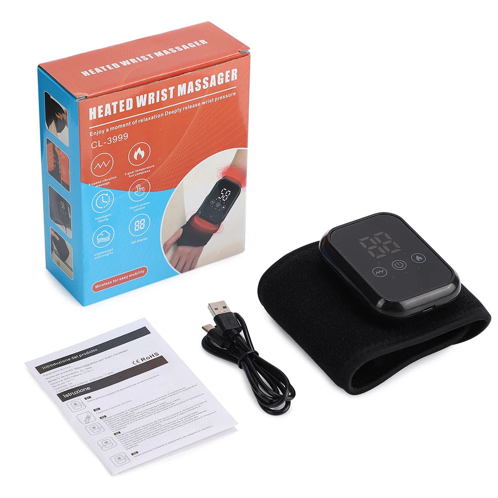 Purilite Select Electric Wrist Brace – Heated & Vibration Therapy with Adjustable Support for Pain Relief