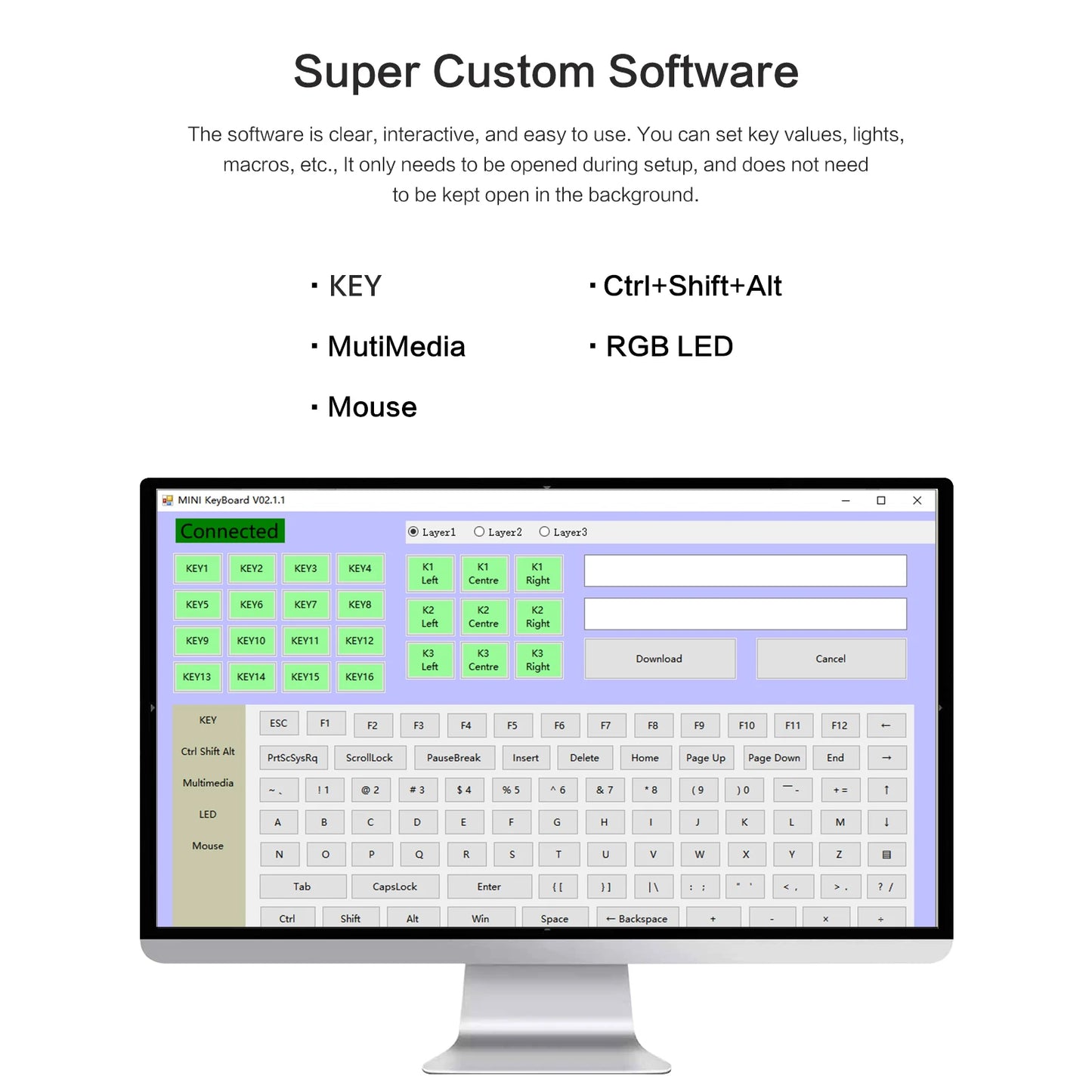 Purilite Select 3-Key RGB Macro Pad