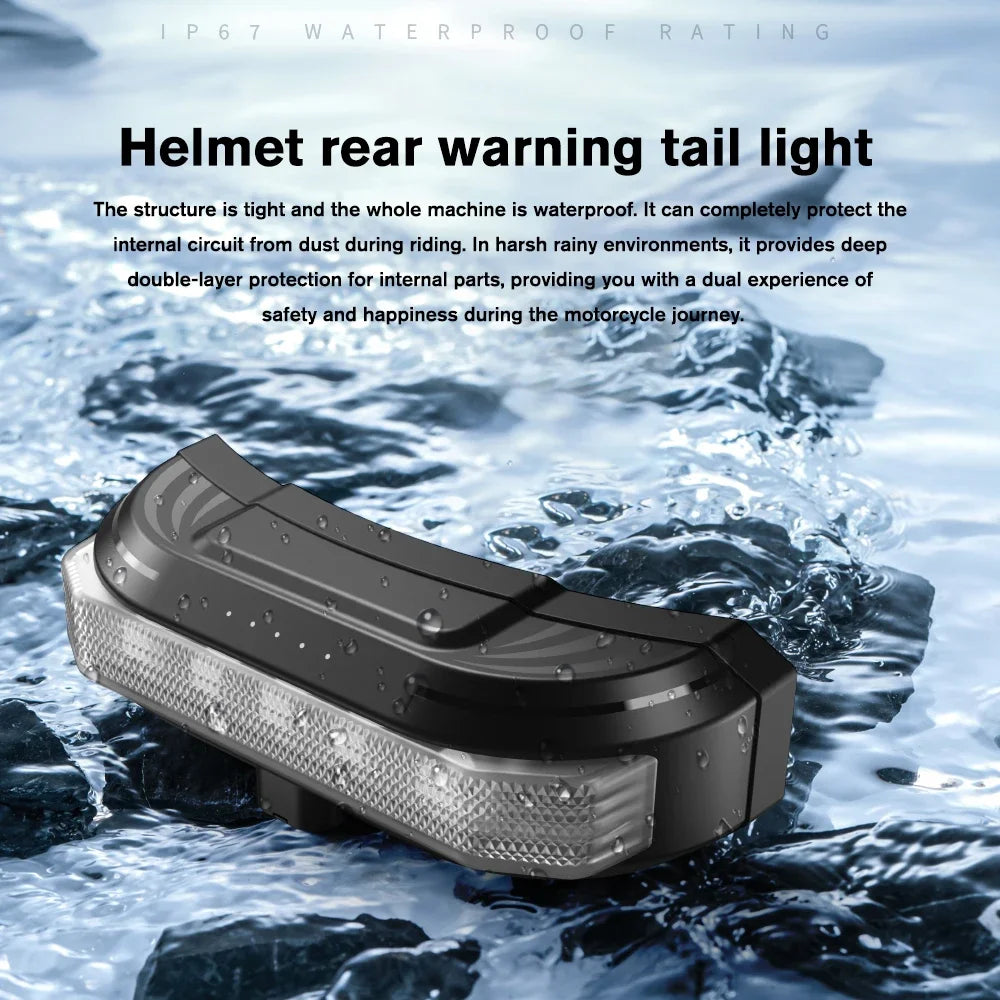 Purilite Select Bluetooth 5.4 Motorcycle Helmet Headset with Tail Light