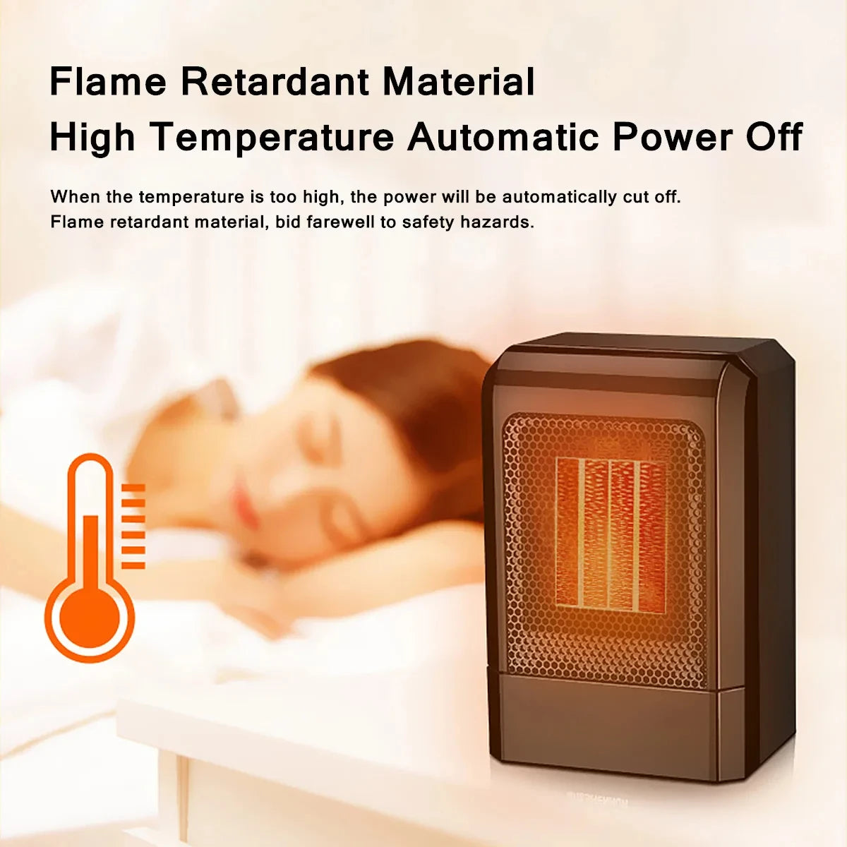 Purilite Select 500W Portable Mini Fan Space Heater – Compact, Quiet, and Efficient Heating for Home & Office Use