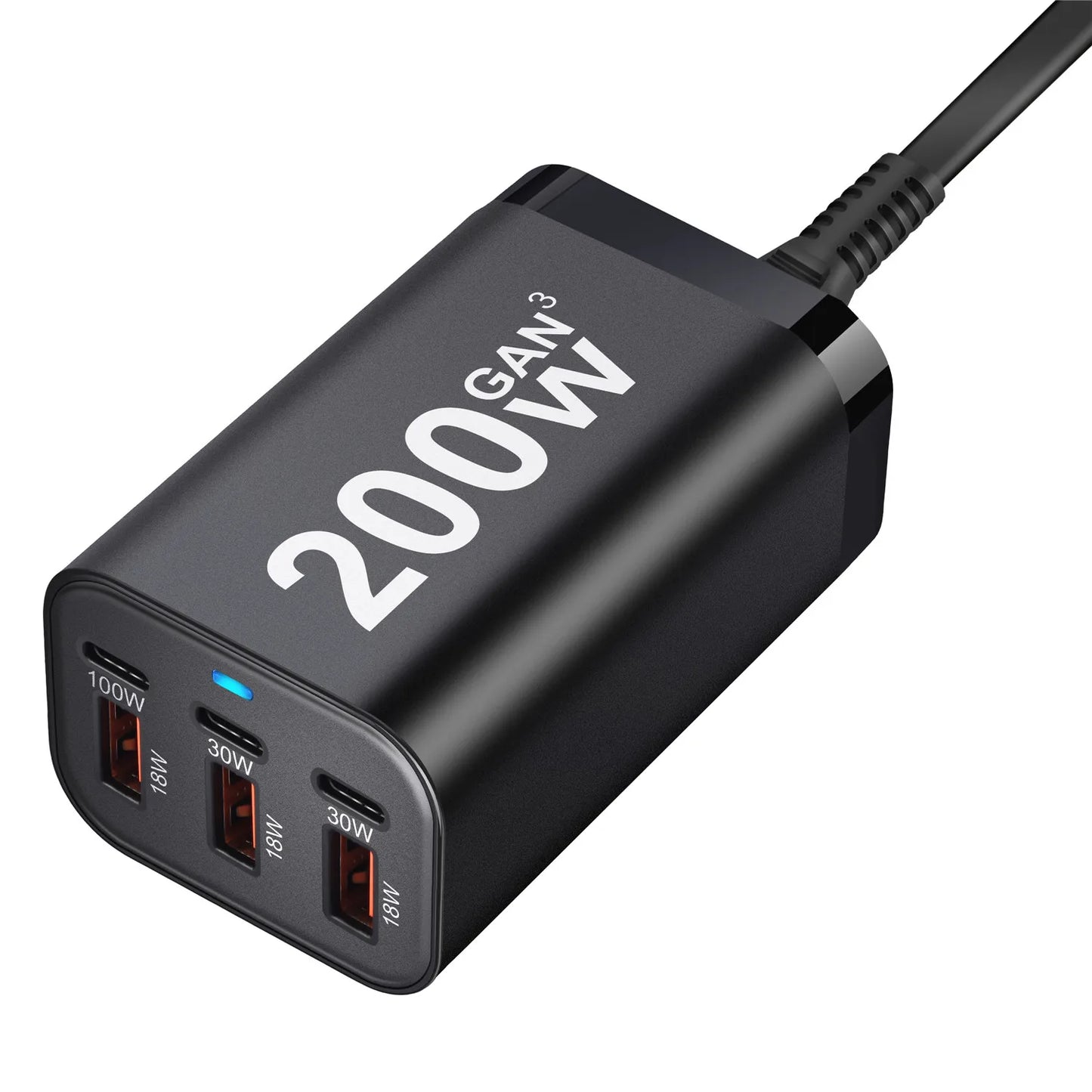 Purilite Select 200W 6-Port GaN USB-C Fast Charger
