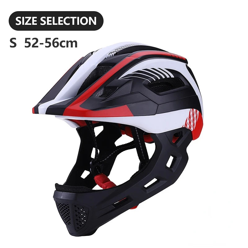🛡️ Kids Full-Face Detachable Safety Helmet with Rear Light