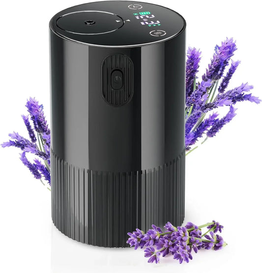 Purilite Select Essential Oil Diffuser – Portable Cordless Waterless Scent Diffuser for Car, Office & Home