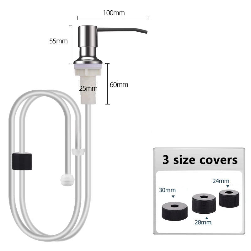 Purilite Select – 300ml Built-in Black Liquid Soap Dispenser