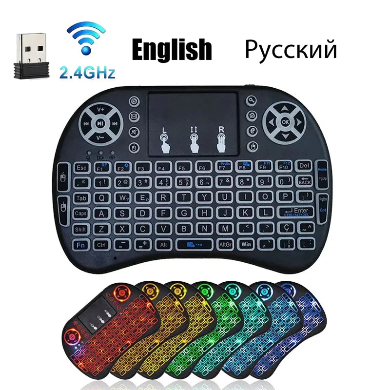 Purilite Select – I8 Mini Wireless Backlit Keyboard with Touchpad Mouse