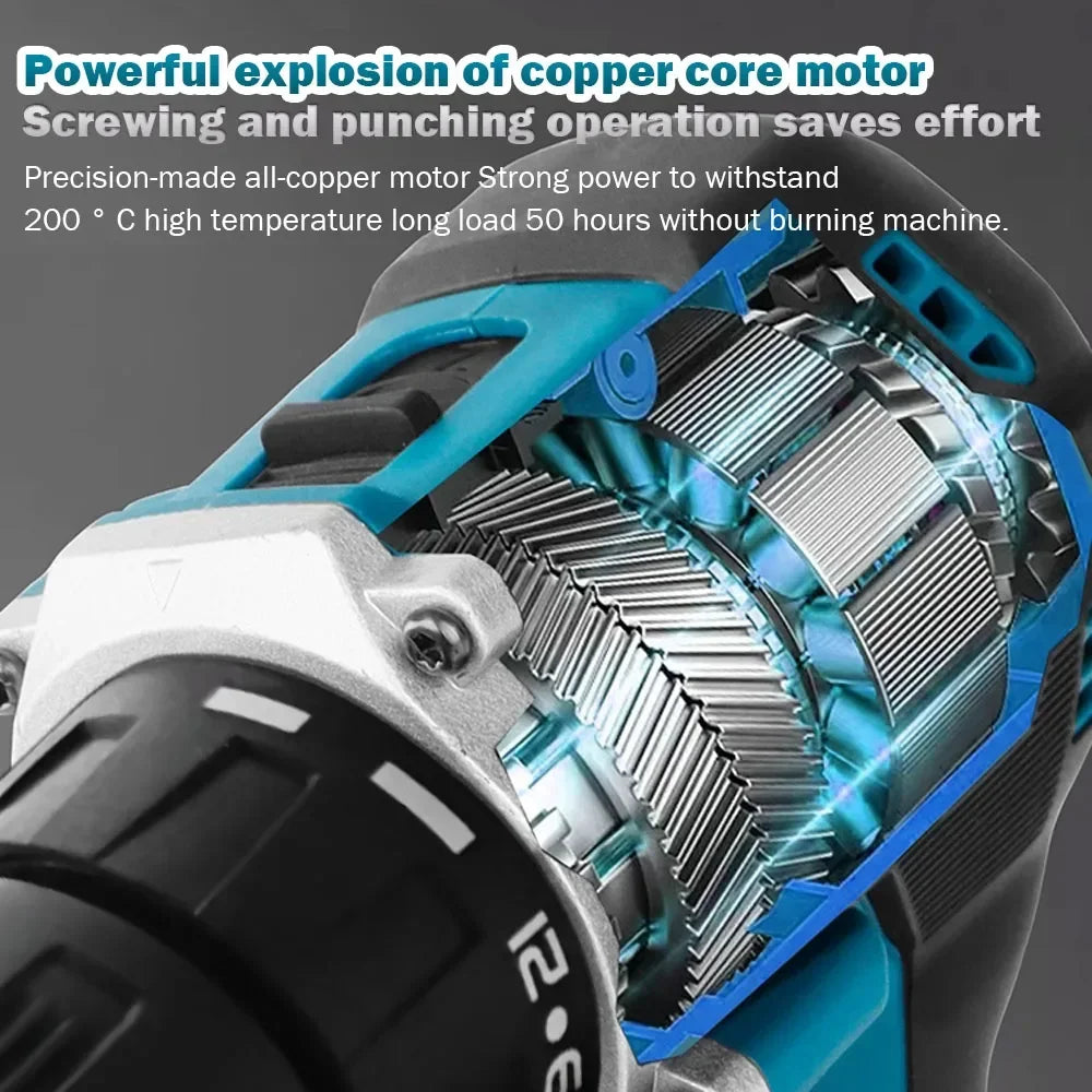 Purilite Select 18V Brushless Electric Drill – Cordless Screwdriver & Impact Drill