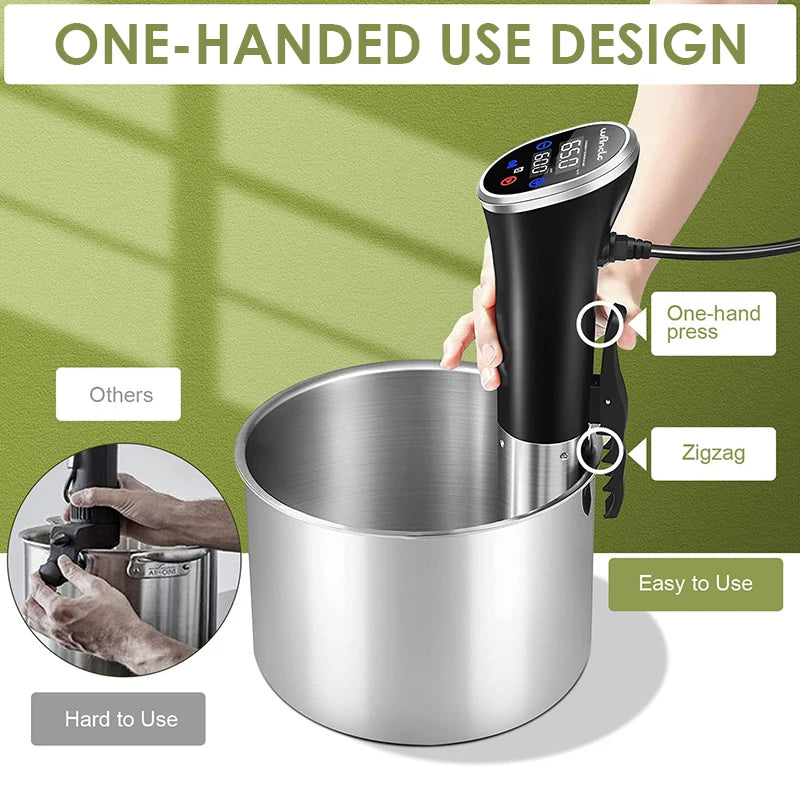 Purilite Select Sous Vide Precision Cooker 1100W – IPX7 Waterproof Immersion Circulator with Digital Display & Timer Control, 220–240V - PuriLite