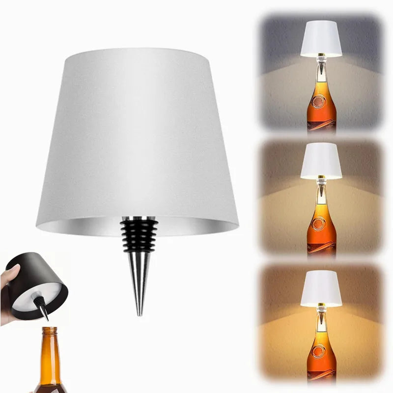 Purilite Select – LED Rechargeable Table Lamp | Dimmable Wine Bottle Lamp with 3 Lighting Modes | Wireless Touch Desk Lamp for Home, Restaurant, Bar & Party