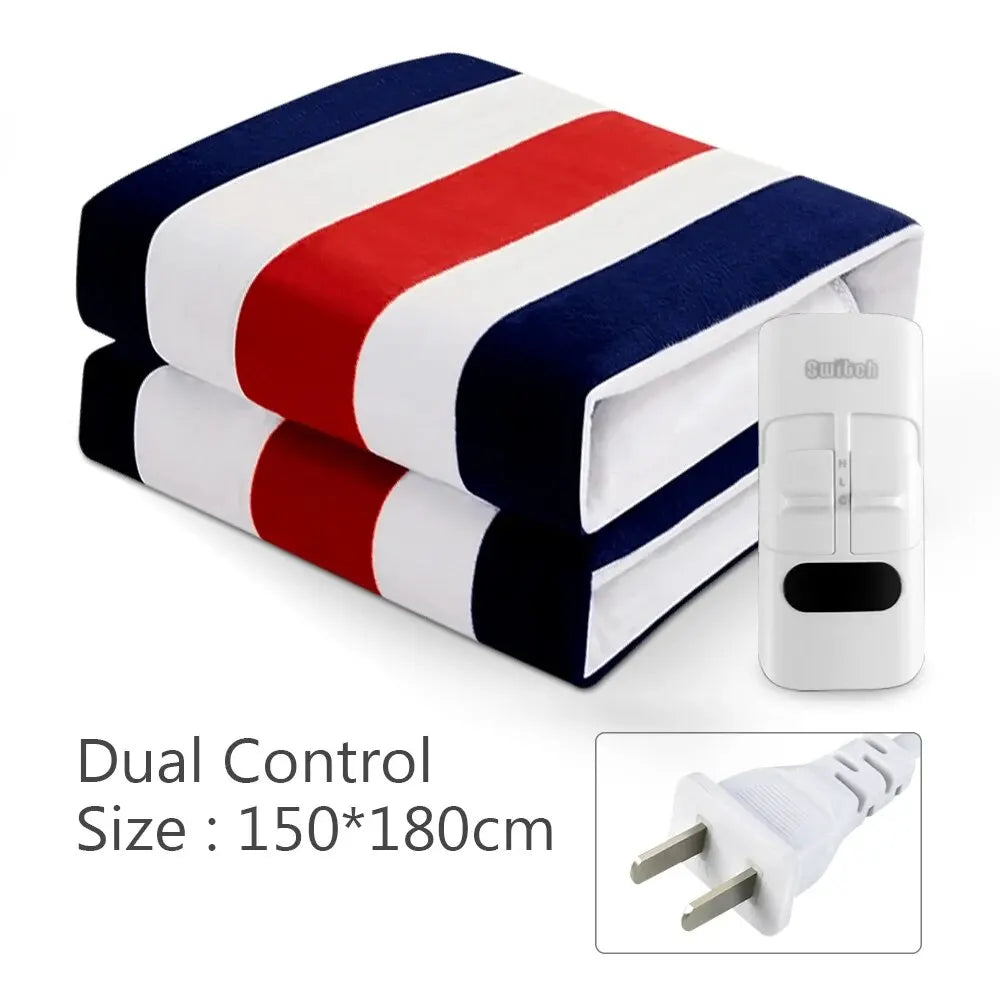 Purilite Select Electric Blanket – Striped Print Heated Blanket with Constant Temperature Control