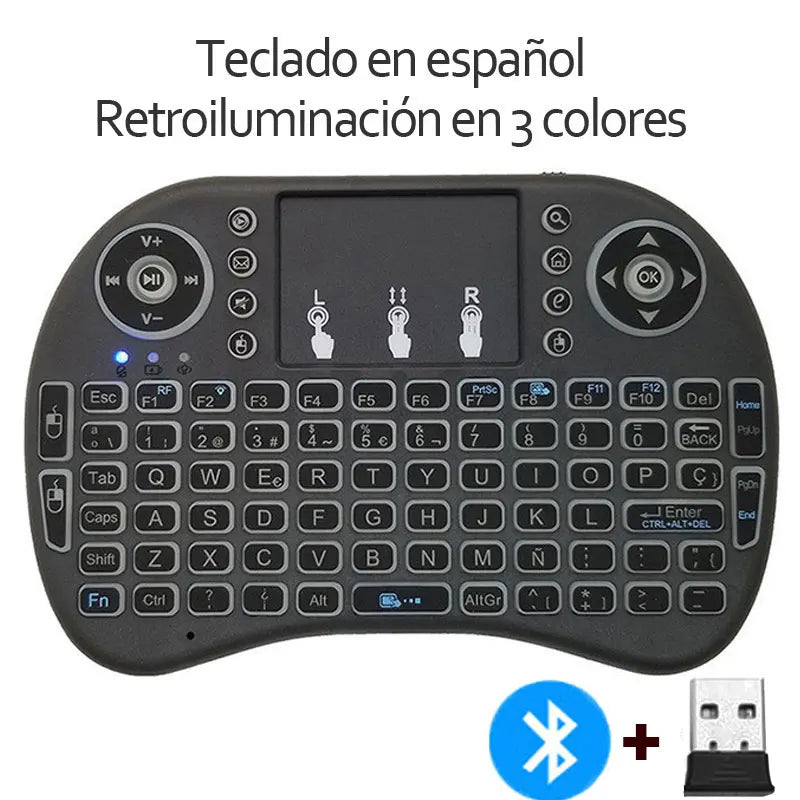 Purilite Select i8 Mini Wireless Keyboard with Backlight & Touchpad