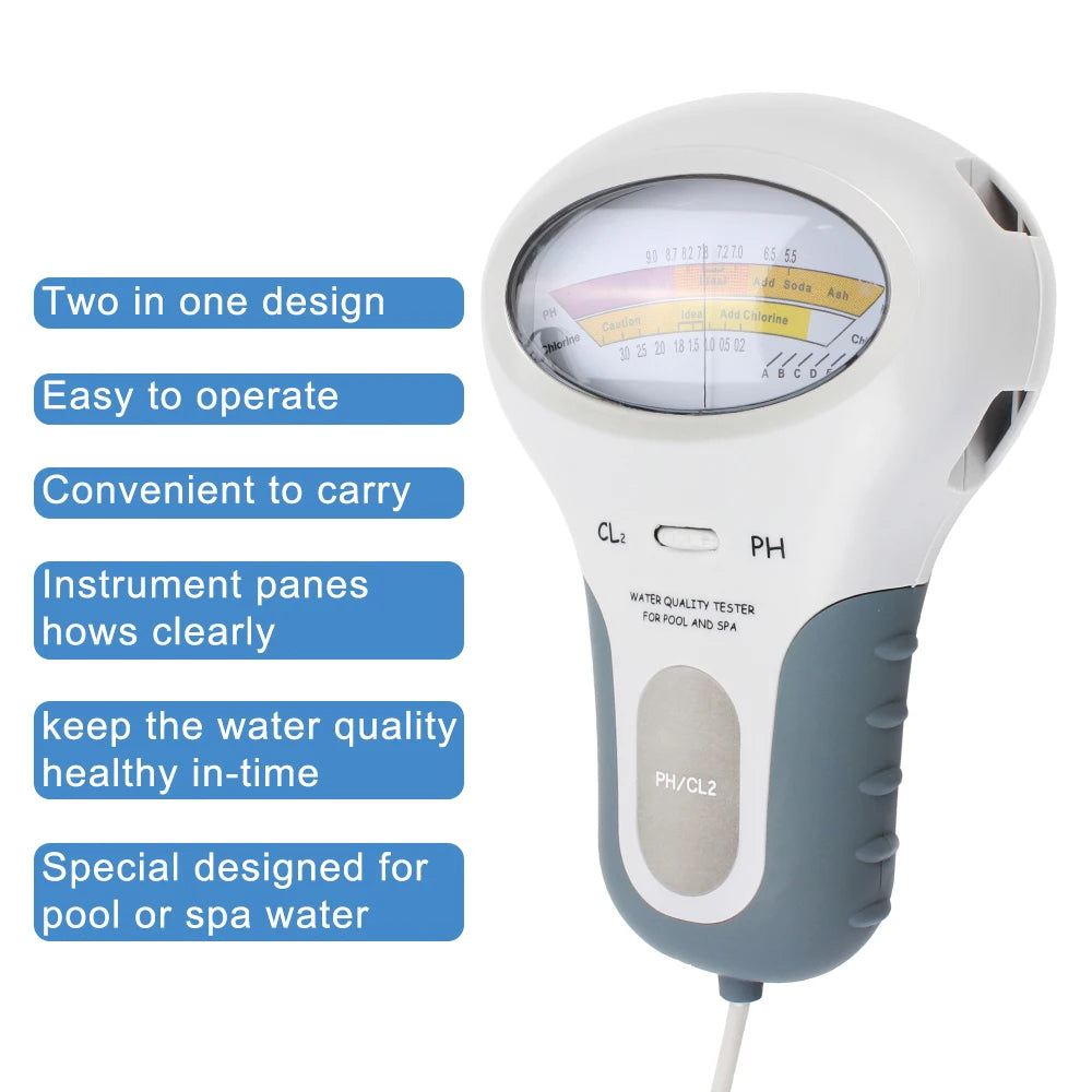 Purilite Select 2-in-1 Pool & Spa Water Quality Tester pH & Chlorine Meter (PC-102)