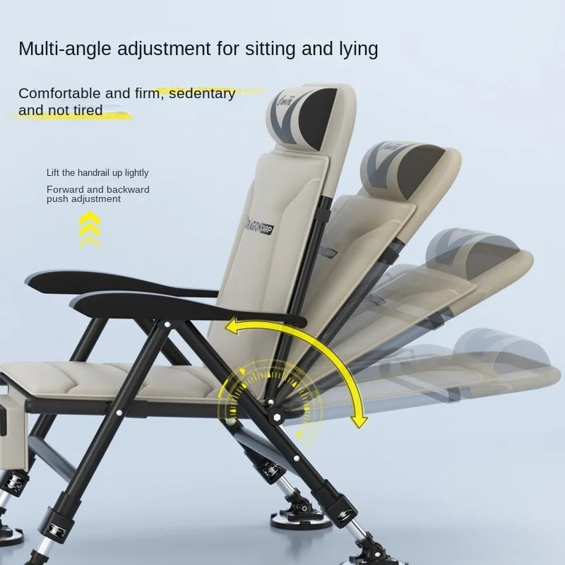 🎣 European Reclining Foldable Fishing Chair