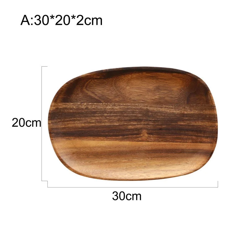 Purilite Select Solid Wood Irregular Oval Serving Tray