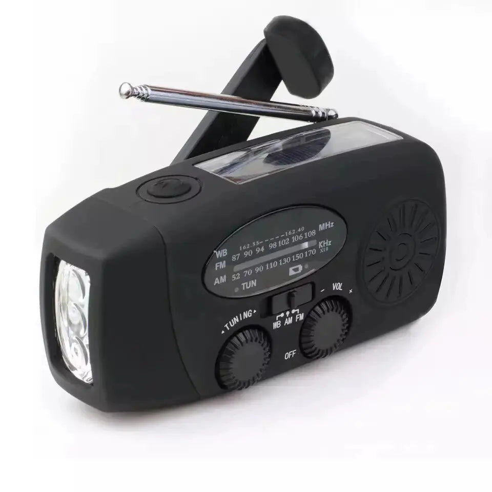 Purilite Select Portable Multifunctional Hand Crank Dynamo Solar Powered Weather Radio