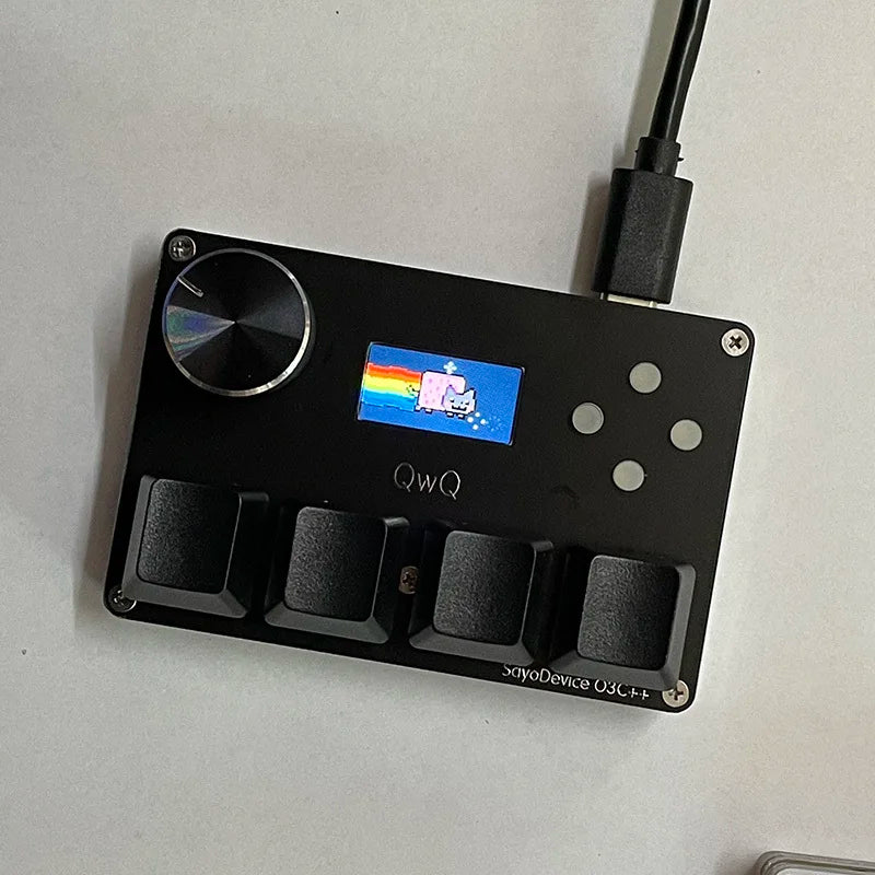 Purilite Select O3C Magnetic Switch Mini Keyboard with Display, Knob, and Macro Support