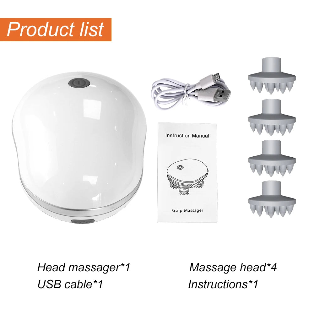 Infrared Scalp Massager Deep Kneading Relief Stress Relax Mini Head Massage Device Portable Body Massager The Best Gift
