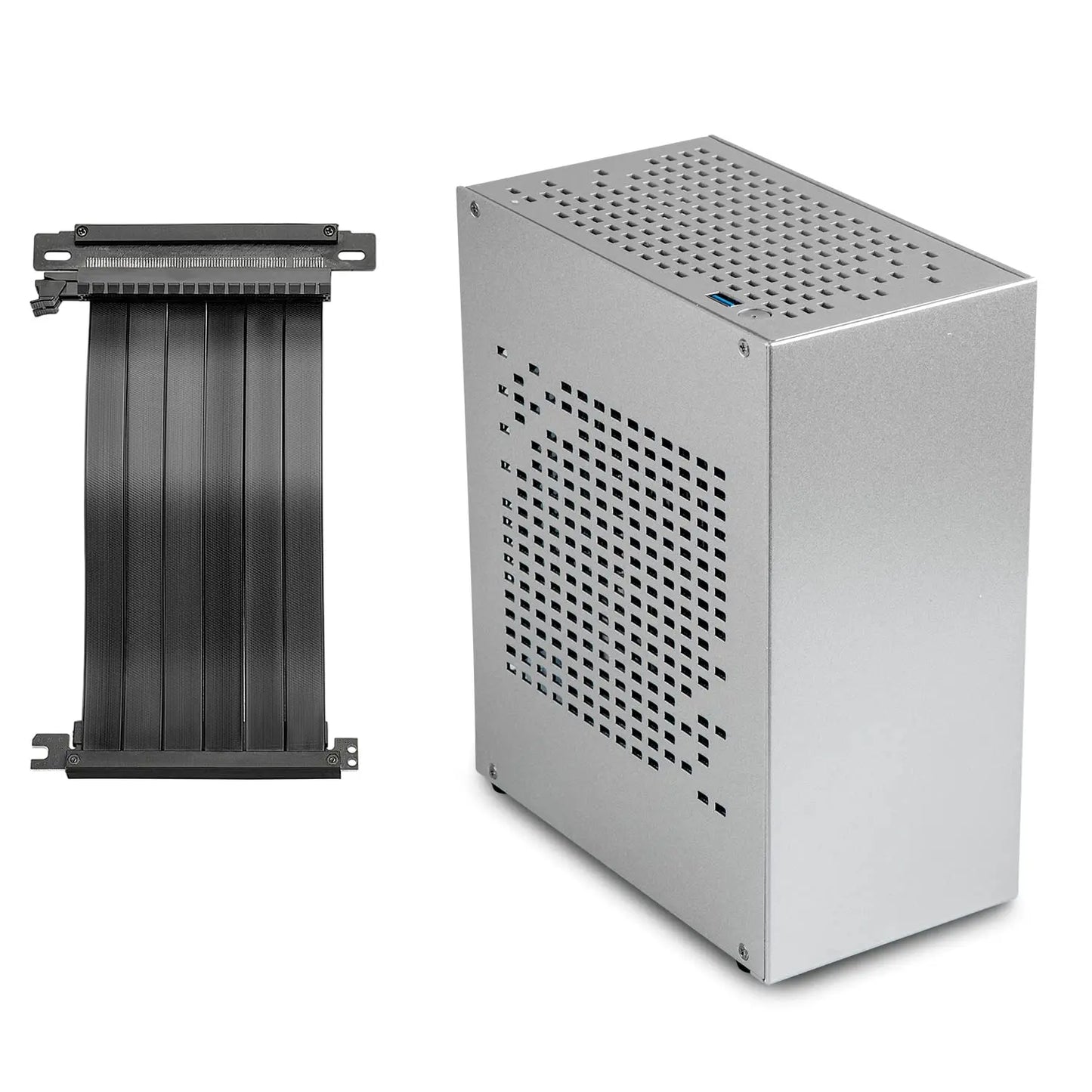 Purilite Select A07 Ultra-Compact Aluminum Mini ITX PC Case with PCIe 3.0 Riser