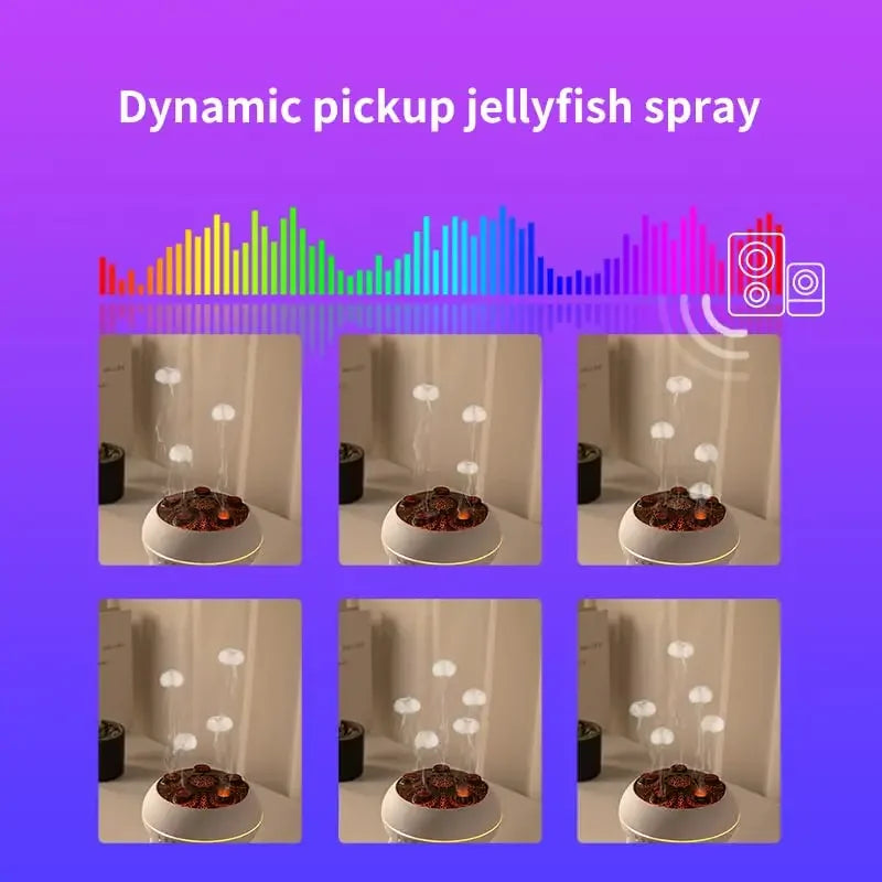 Purilite Select | Dynamic Jellyfish Air Humidifier | 250ml Essential Oil Diffuser | Remote Control Humidifier | Bedroom Tabletop Use - PuriLite