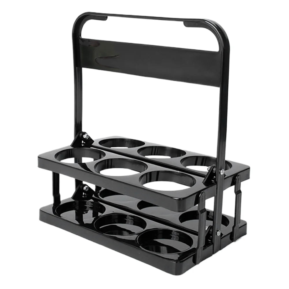 Purilite Select 6 Hole Foldable Beverage Carrier with Handle, Portable Drink Holder for Delivery, Camping, Picnic and Travel - PuriLite