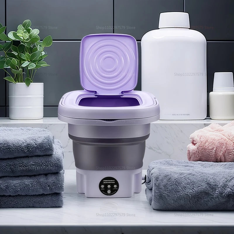 Purilite Select 8L Portable Foldable Mini Washing Machine with Spin Dryer