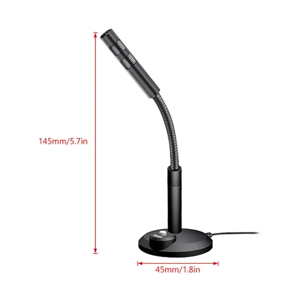 Purilite Select | USB Desktop Microphone | 3.5mm + USB Omnidirectional PC Mic | Gooseneck Condenser Mic for Gaming, Recording, Chatting & Meetings