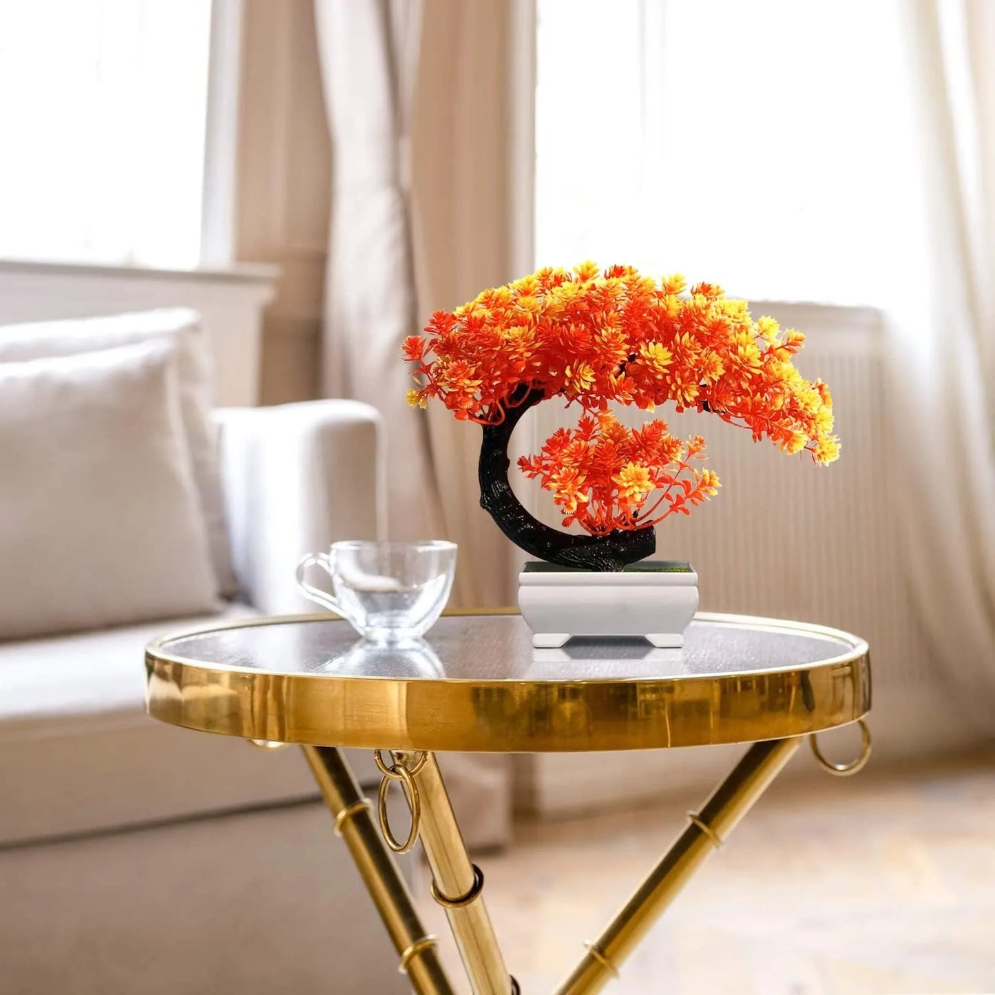 1Pcs Green Artificial Plants Bonsai Plastic Tree Fake Flower for Home Bedroom Decor Table Garden Decoration Outdoor Ornament - PuriLite