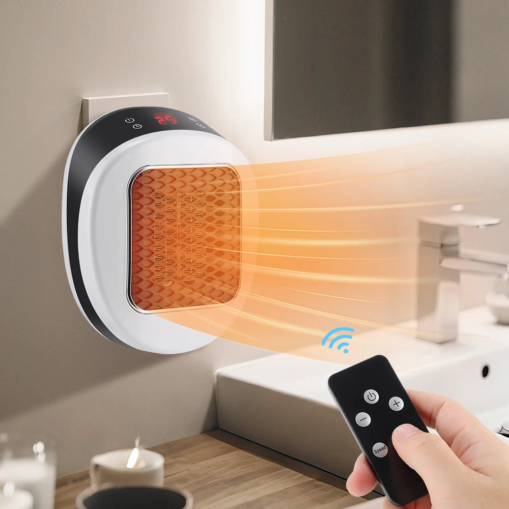 Portable Electric Heater Fan Winter Warmer Fast Heating Warm Air Blower Home Room Heater Plug in Wall Mounted Wireless Control
