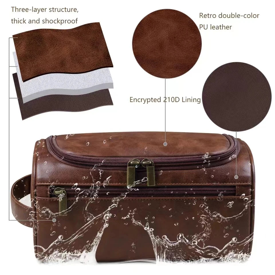 Purilite Select Leather Toiletry Bag