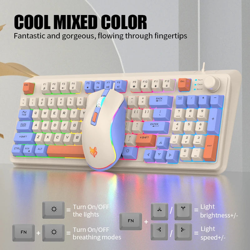 Purilite Select K820 USB Wired Keyboard & Mouse Combo