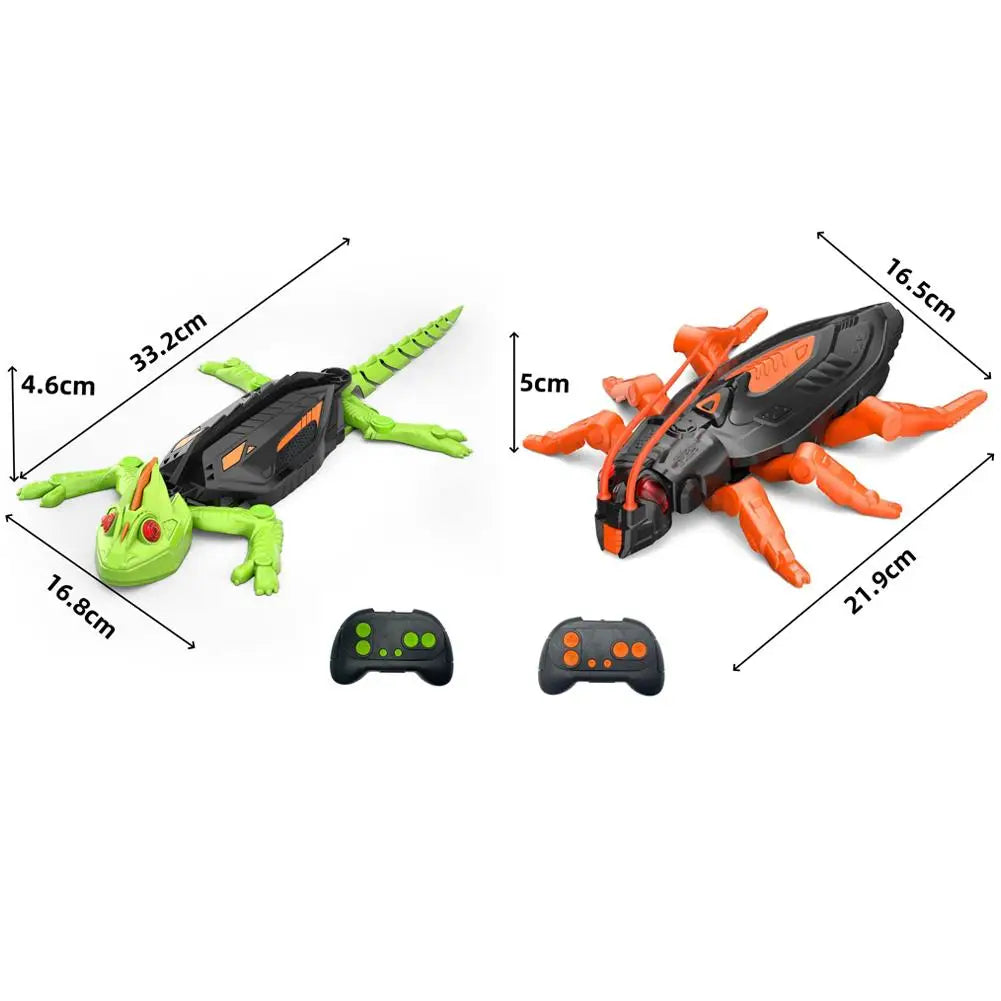 Purilite Select Wall Climbing RC Gecko Toy | Remote Control Crawling Lizard with LED Eyes for Kids