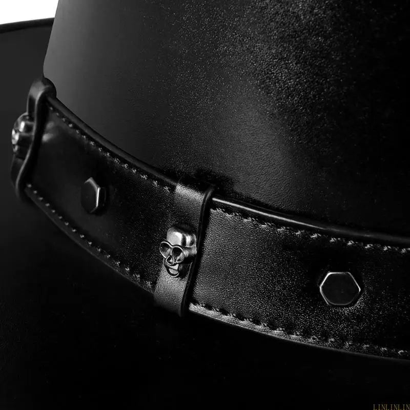 Purilite Select Steampunk Plague Doctor Hat Black PU Leather