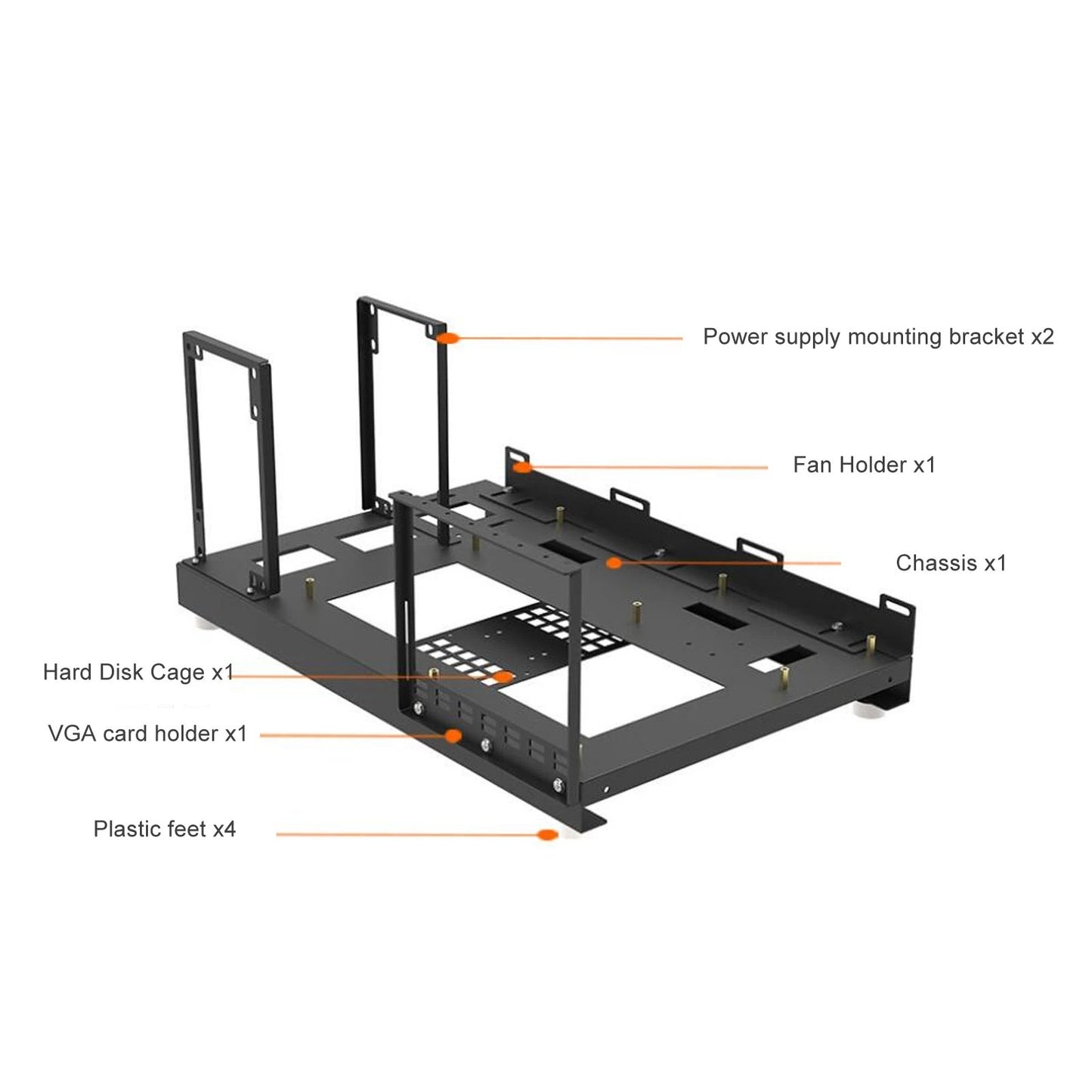 Purilite Select DIY Open Computer Case Bracket (ATX/M-ATX/ITX Compatible)