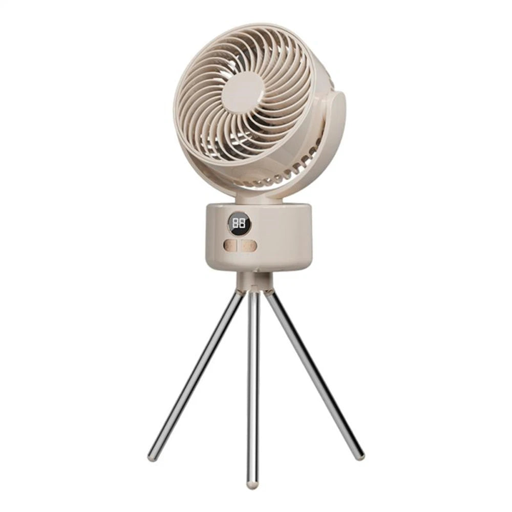 Purilite Select – 3600mAh Rechargeable Camping Fan with Tripod & Auto Head-Shaking