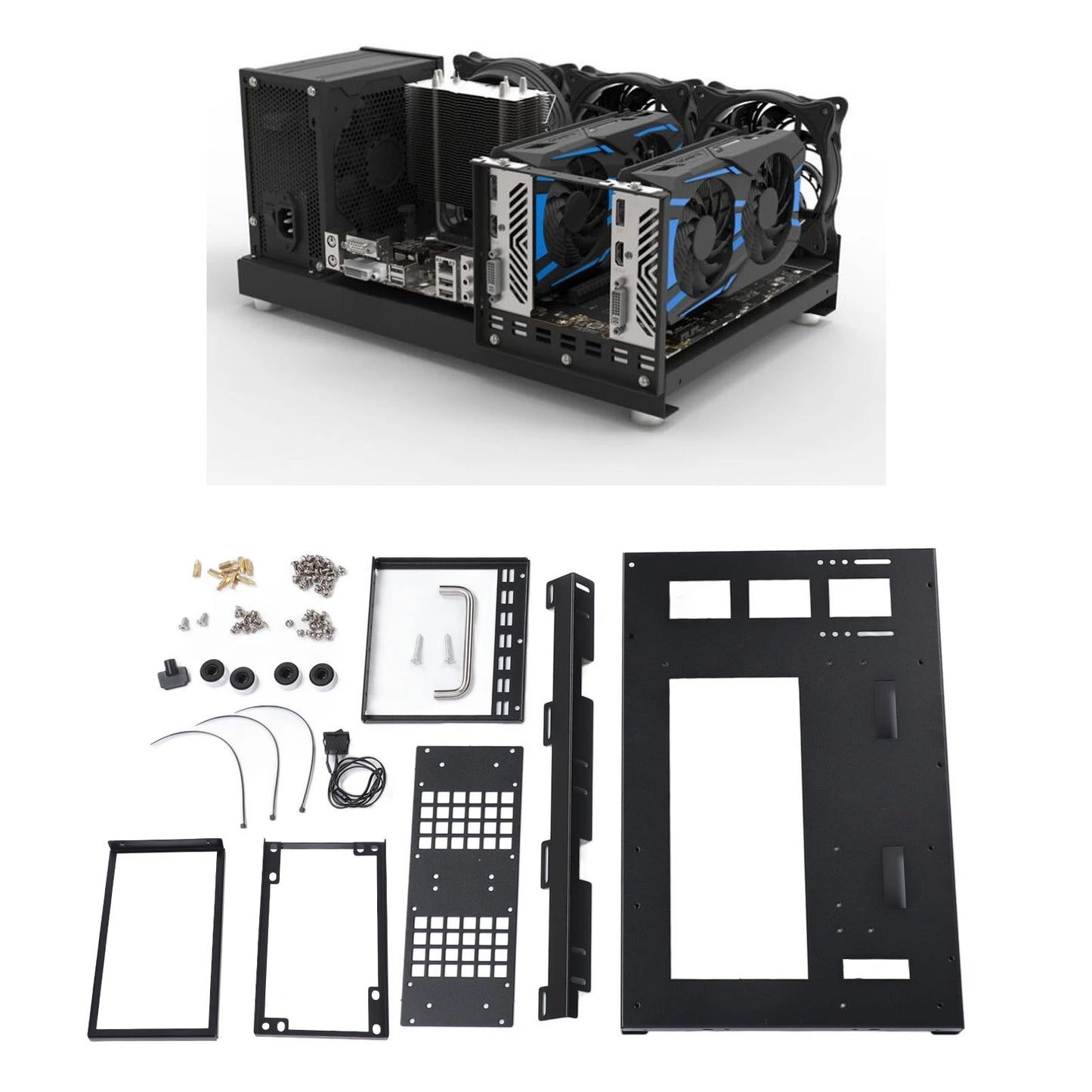 Purilite Select DIY Open Computer Case Bracket (ATX/M-ATX/ITX Compatible)