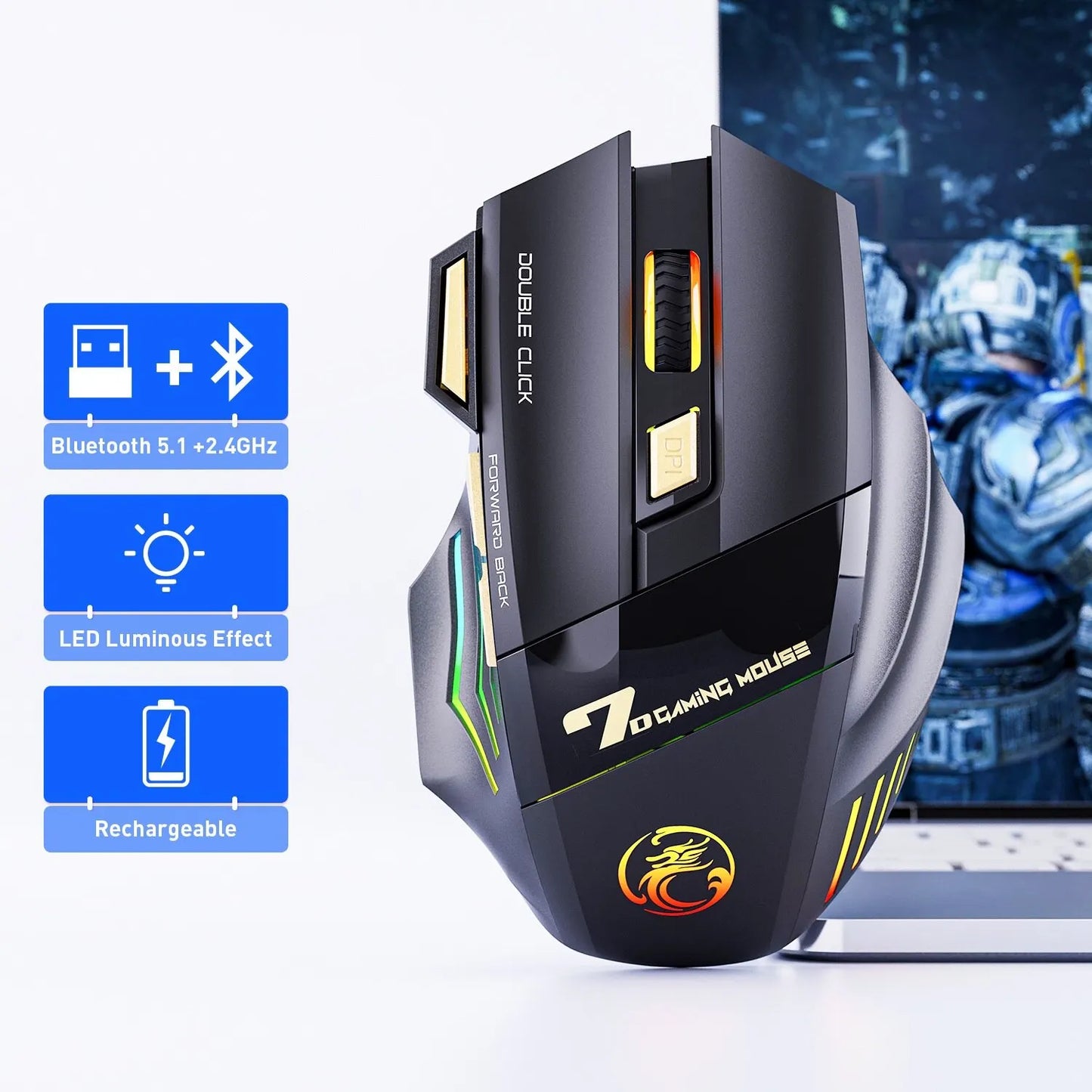 Purilite Select GW-X7 Wireless Gaming & Office Mouse