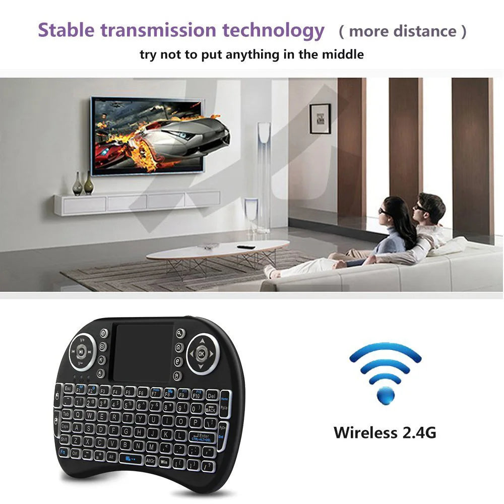 Purilite Select i8 Mini Wireless Keyboard with Backlight & Touchpad
