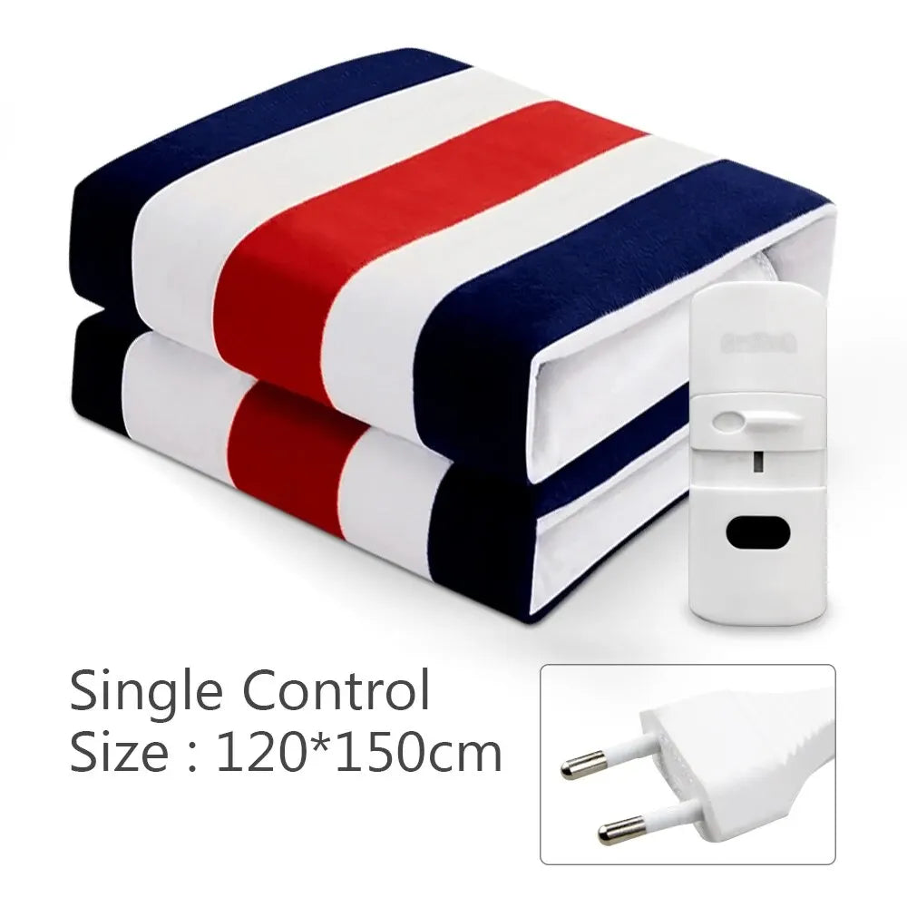 Purilite Select Electric Blanket – Striped Print Heated Blanket with Constant Temperature Control