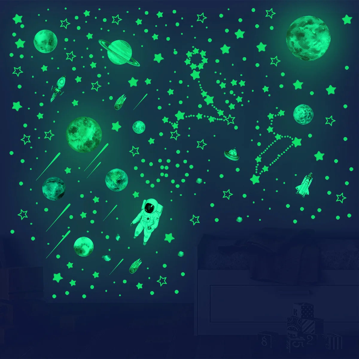 Purilite Select Luminous Moon & Stars Wall Stickers