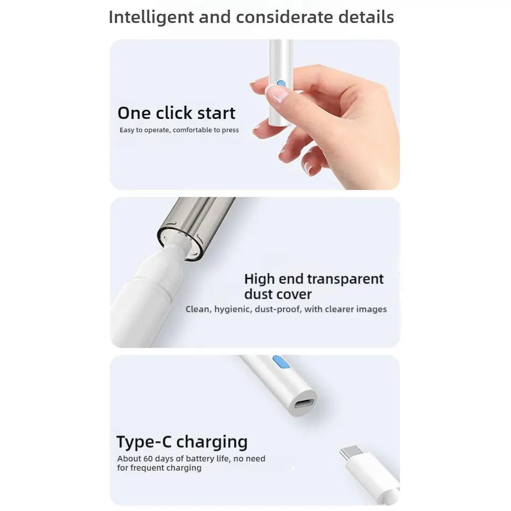 Purilite Select WiFi Visual Otoscope Ear Sticks HD1080P 4.2MM Mini Camera Earpick Wireless Endoscope for Ear Wax Cleaning