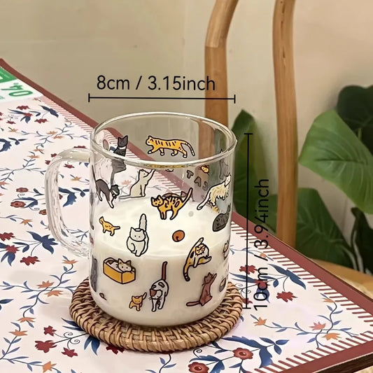 Purilite Select – Cartoon Ceramic Cup with Measurement Scale (Heat-Resistant, 1PC)
