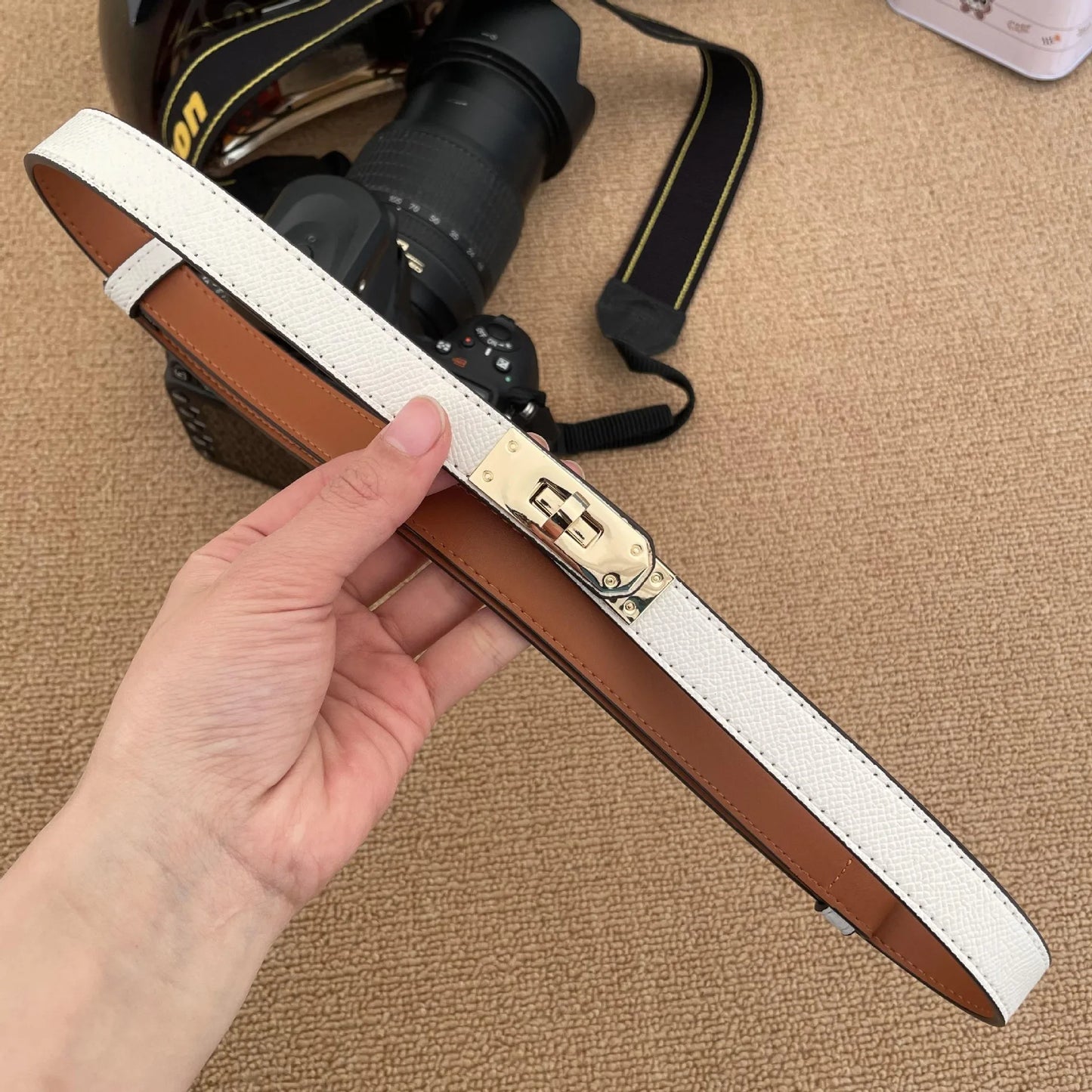 Purilite Select Adjustable Slim Leather Belt for Women