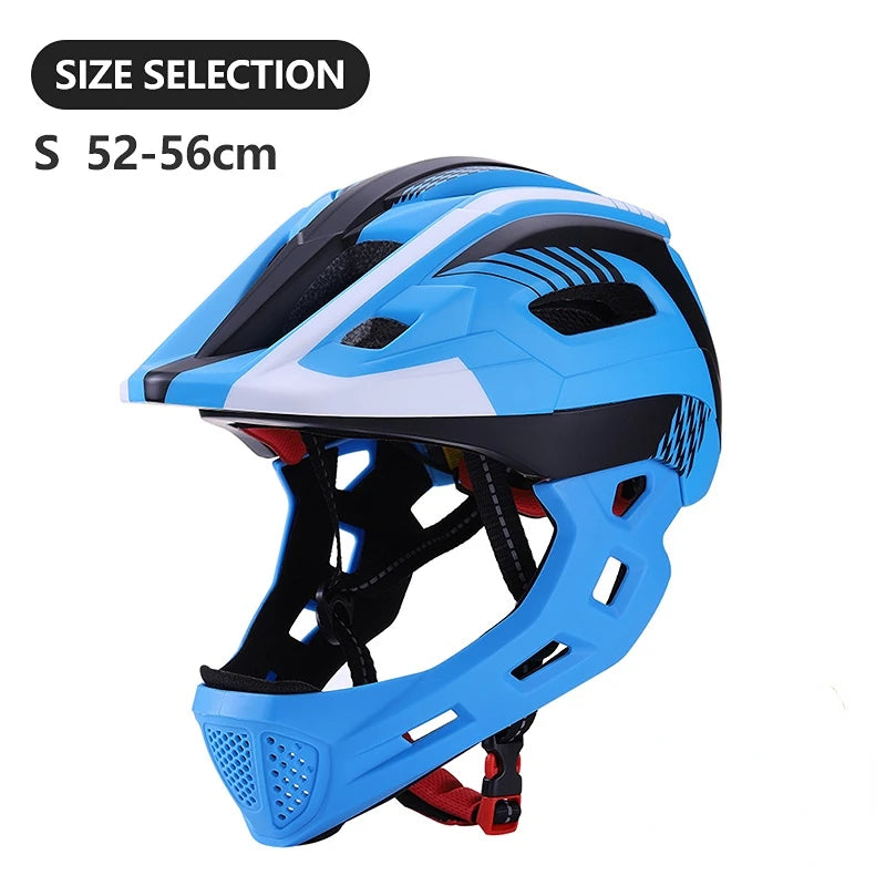 🛡️ Kids Full-Face Detachable Safety Helmet with Rear Light