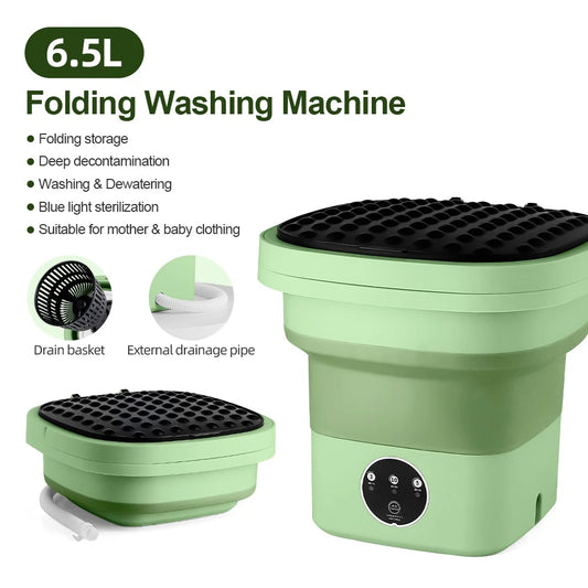 Purilite 6.5L Small Folding Washing Machine Portable Washing Machine