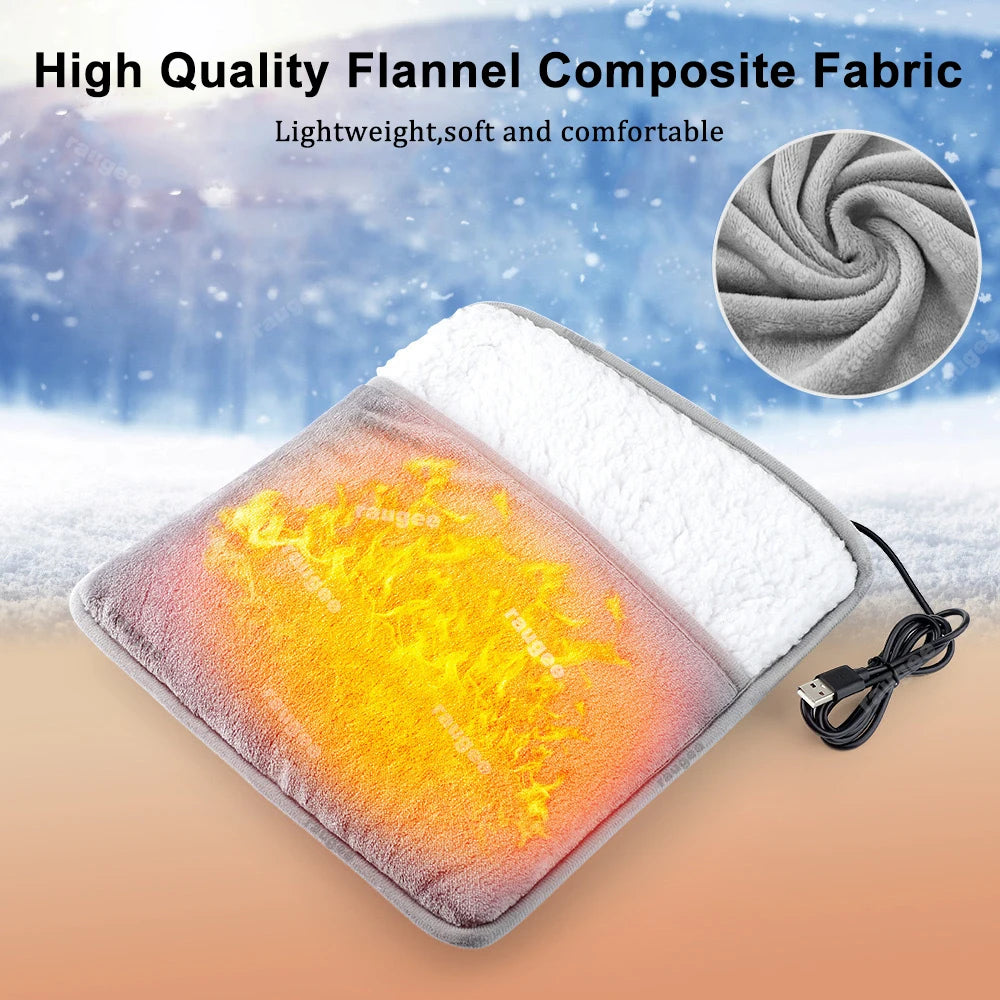 Purilite Select USB Foot Warmer – Soft Thermal Foot Heating Pad for Home & Office Comfort