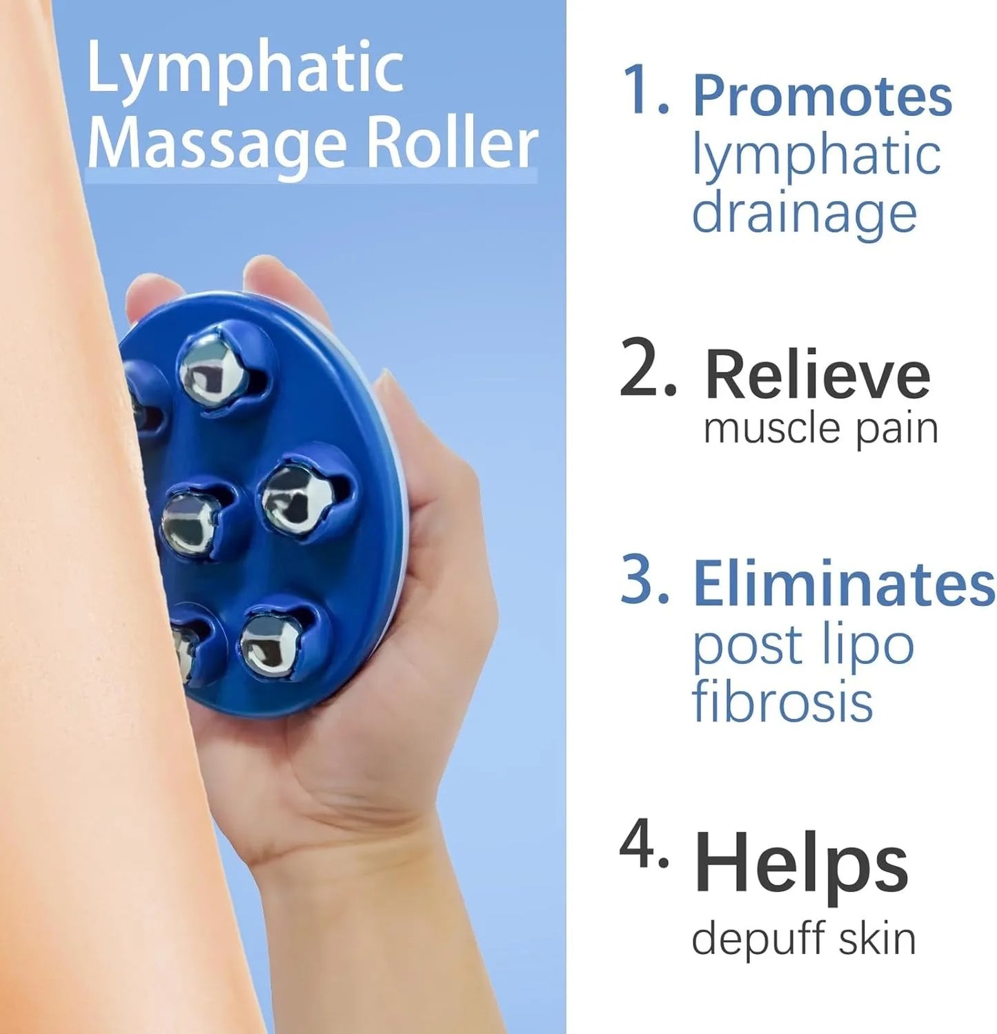 Massage Roller for Cellulite Remover Body Sculpting - Handheld Cellulite Massage Tool for Body Bloat Blood Circulation