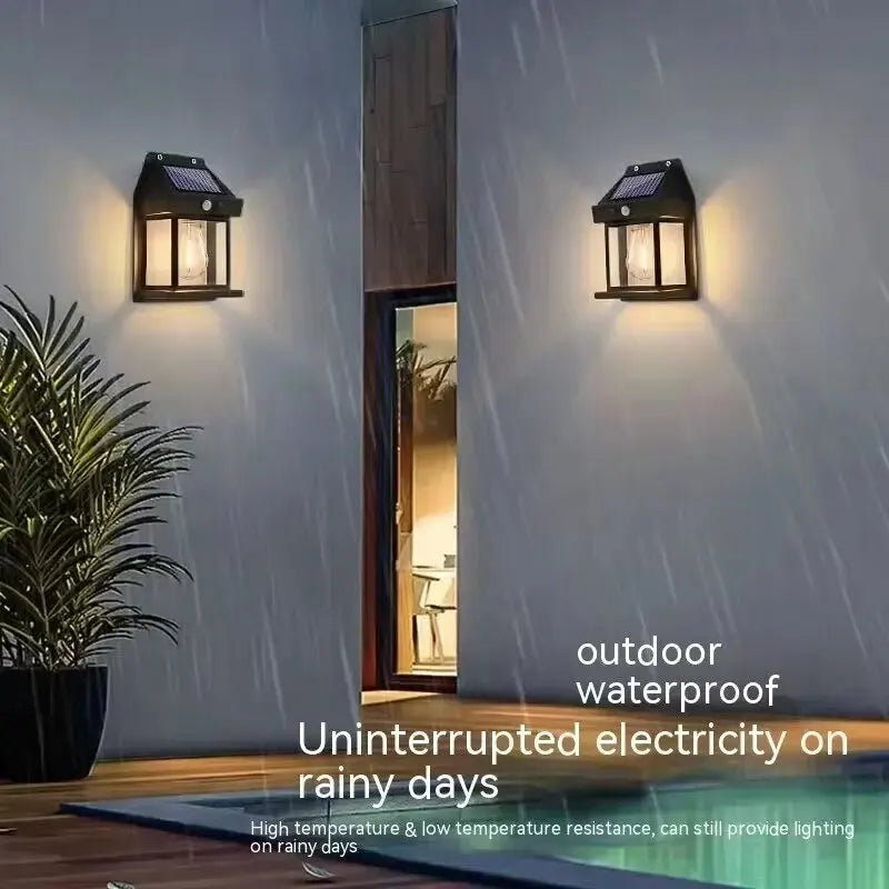 Solar Outdoor Waterproof LED Wall Light Powerful Solar Energy Lamp with Light Sensor for Garden Yard Fence House Decoration - PuriLite