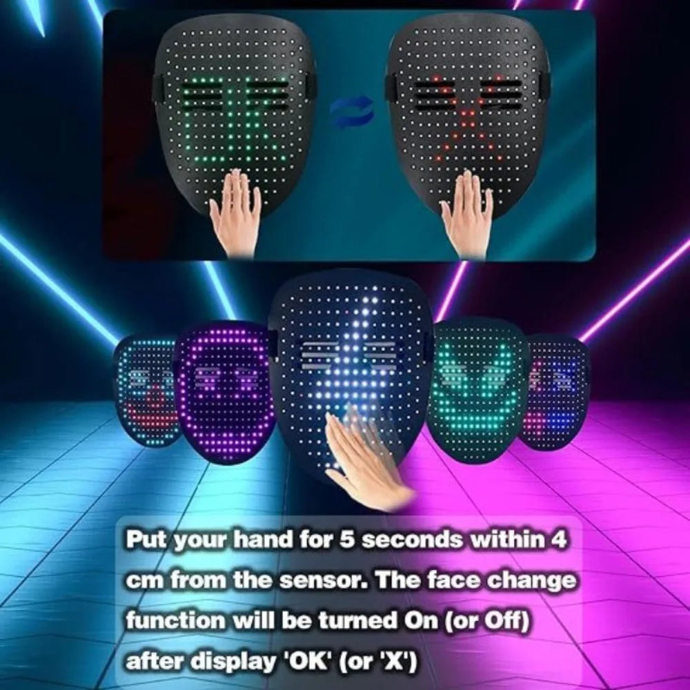 Purilite Select Color Changing LED Halloween Mask